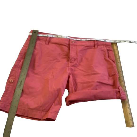 Size 30 Pink Tory Burch Pink Chino Shorts Roll Tab Hem - Picture 4 of 11